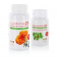 Pack 1 Lutéine25 + 1 Astaxanthin120