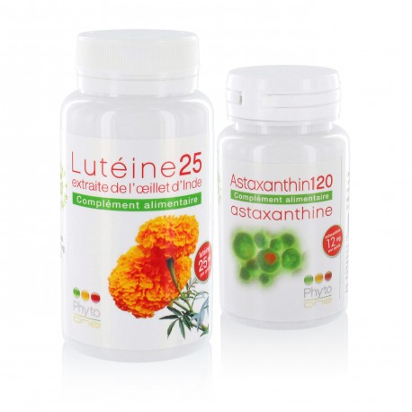 Pack 1 Lutéine25 + 1 Astaxanthin120